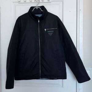 Prada Black and Light Blue Puffer Jacket